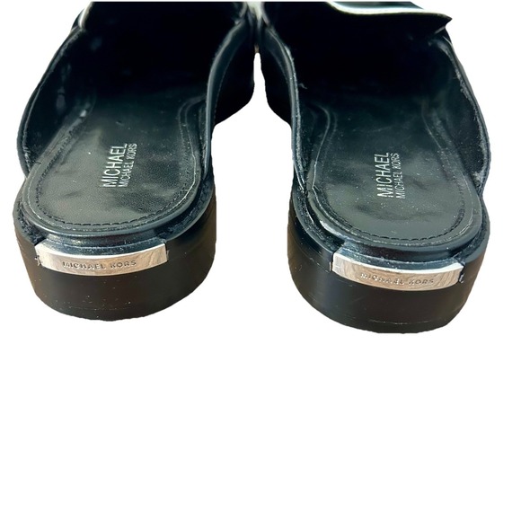 Michael Kors Annette Leather Mules TwoTone Black & White Heart EUC 7M Boho Fairy - Picture 5 of 8